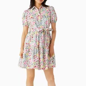 Kate Spade Shoreside Floral Tiered Shirt Dress